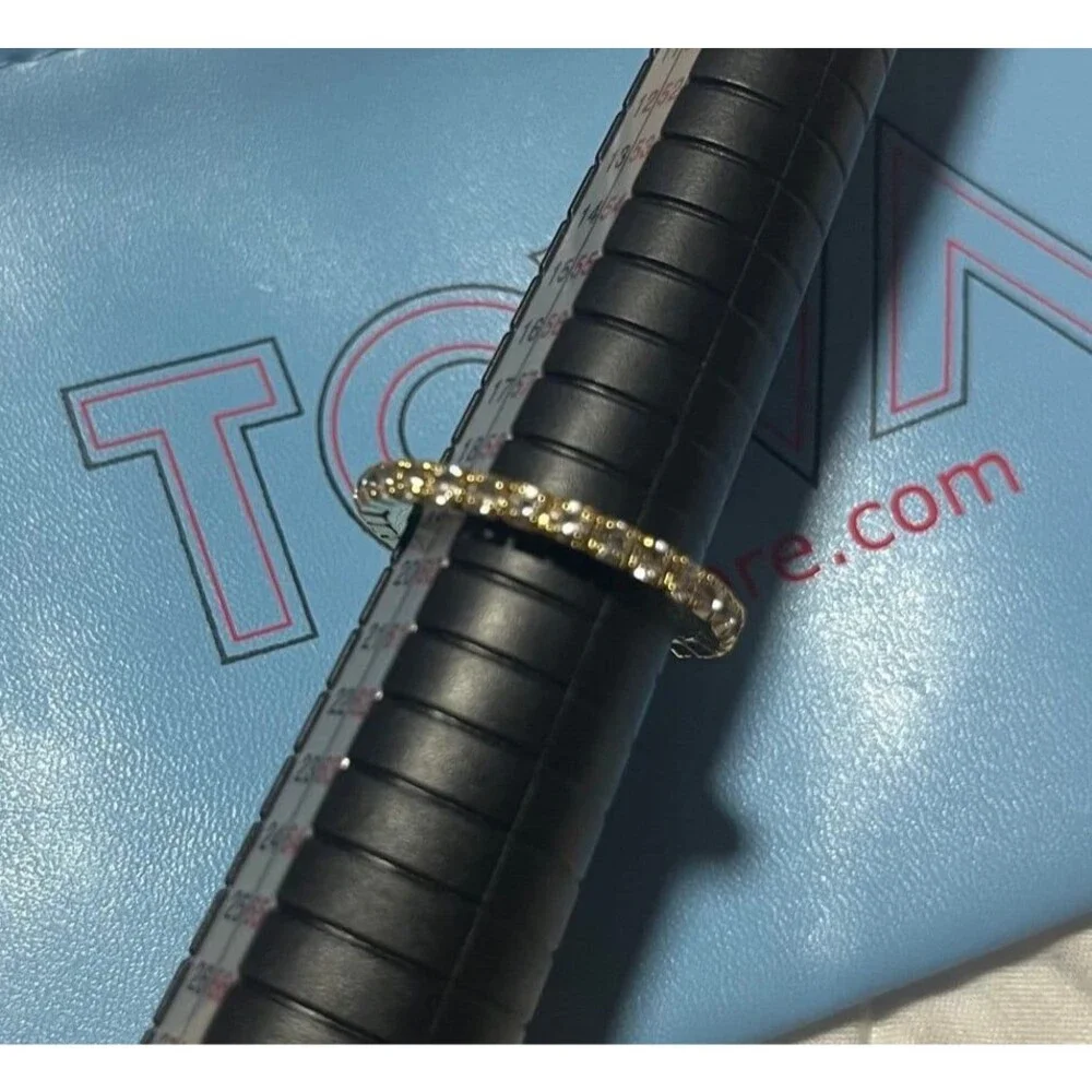 TOVA ring womens size 9 clear crystals all around band NEW in bag Tova jewelry 9